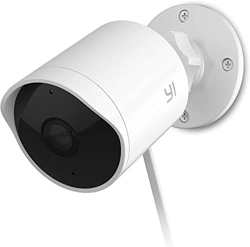 YI Outdoor Security Camera, 1080p Cloud Cam IP Waterproof Night Vision Surveillance System with 24/7 Emergency Response, Motion Detection, Activity Alert, Deterrent Alarm, Phone App, Work with Alexa