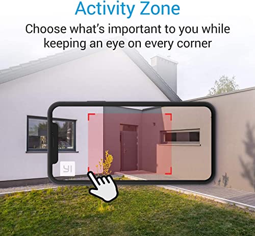 YI Outdoor Security Camera, 1080p Cloud Cam IP Waterproof Night Vision Surveillance System with 24/7 Emergency Response, Motion Detection, Activity Alert, Deterrent Alarm, Phone App, Work with Alexa