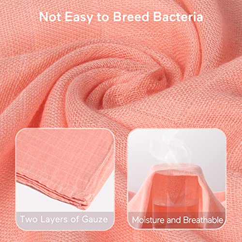 Momcozy Muslin Swaddle Blanket Baby Girl Newborn, 4 Pack Large Wrap Swaddle Blankets Soft Silky Breathable (70% Bamboo + 30% Cotton), Receiving Blanket, Floral Design