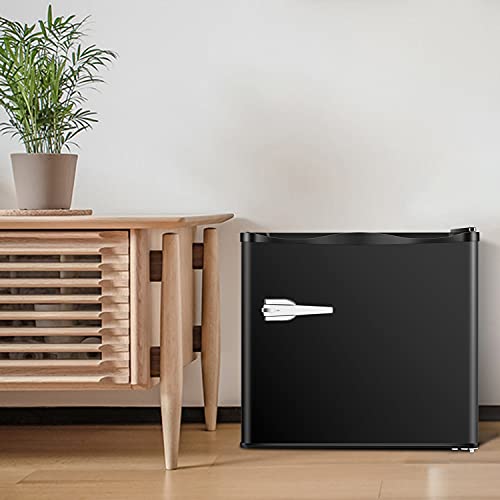 Antarctic Star Compact Chest Upright Freezer Single Door Reversible Stainless Steel Door, Compact Adjustable Removable Shelves for Home Office, 1.2 cu.blackâ¦â¦