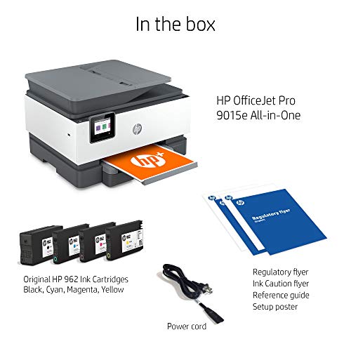 HP OfficeJet Pro 9015e All-in-One Wireless Color Printer-for home office, with bonus 6 months free Instant Ink with HP+, Compatible with Alexa (1G5L3A)