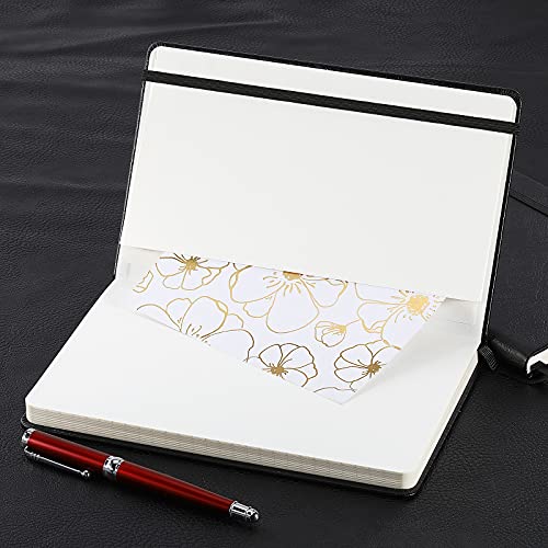 Ruled Notebook/Journal  Premium Thick Paper Faux Leather Classic Writing Notebook, Black, Hard Cover, Lined (5.4 x 8.3)