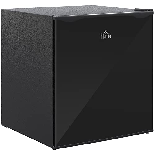 HOMCOM Mini Freezer Countertop, 1.1 Cu.Ft Compact Upright Freezer with Removable Shelves, Reversible Door for Home, Dorm, Apartment and Office, Black