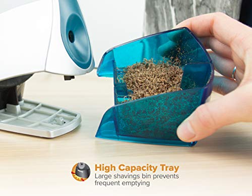 Bostitch Personal Electric Pencil Sharpener, Powerful Stall-Free Motor, High Capacity Shavings Tray, Blue (EPS4-BLUE)