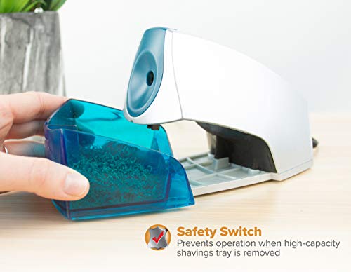 Bostitch Personal Electric Pencil Sharpener, Powerful Stall-Free Motor, High Capacity Shavings Tray, Blue (EPS4-BLUE)