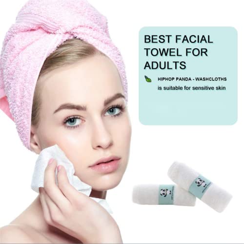 Bamboo Baby Washcloths - 2 Layer Soft Absorbent Bamboo Towel - Newborn Bath Face Towel - Natural Baby Wipes for Delicate Skin - Baby Registry as Shower(6 Pack)