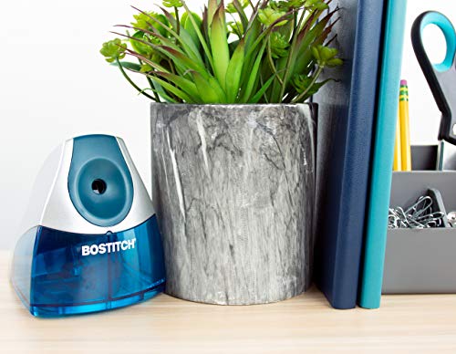 Bostitch Personal Electric Pencil Sharpener, Powerful Stall-Free Motor, High Capacity Shavings Tray, Blue (EPS4-BLUE)