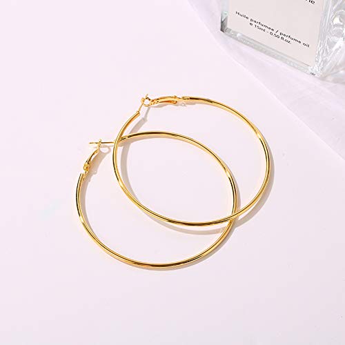 4" Extra Large Most Gigantic Hoop Earrings for Women Girls,14K Gold Plated Rose Gold Plated Silver,Hypoallergenic (3 Colors set)