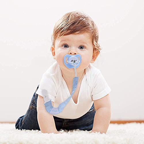 YOOFOSS Pacifier Clip for Boys and Girls 6 Pack Solid Color Pacifier Holder Fits All Pacifiers & Teething Toys Modern Unisex Baby Gift