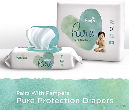 Baby Wipes, Pampers Aqua Pure Sensitive Water Baby Diaper Wipes, Hypoallergenic and Unscented, 12x Pop-Top Packs, 672 Count