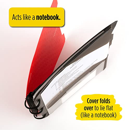 Five Star Flex Hybrid NoteBinder, 1 Inch Binder with Tabs, Notebook and 3 Ring Binder All-in-One, Assorted Colors, Color Selected for You, 1 Count (29328)