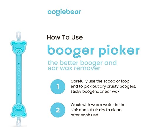 oogiebear - Nose and Ear Gadget. Safe, Easy Nasal Booger and Ear Wax Remover for Newborns, Infants and Toddlers. Dual Earwax and Snot Remover. Aspirator Alternative