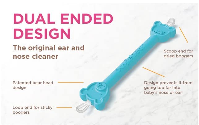 oogiebear - Nose and Ear Gadget. Safe, Easy Nasal Booger and Ear Wax Remover for Newborns, Infants and Toddlers. Dual Earwax and Snot Remover. Aspirator Alternative