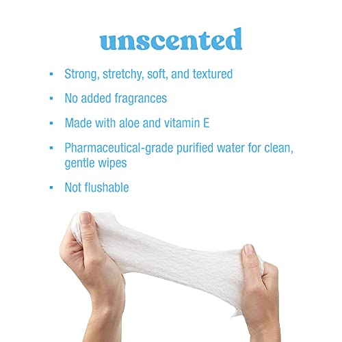 Amazon Elements Baby Wipes, Unscented,White 720 Count, 80 Count (Pack of 9)
