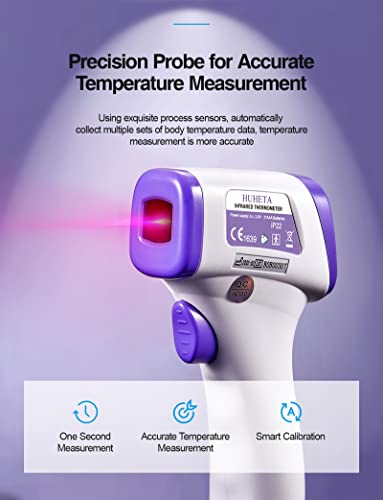 Infrared Thermometer for Adults, Non Contact Forehead Thermometer with Fever Alarm, Accurate Reading and Memory Function, Babies, Children, and The Elderly & Surface of Objects Use