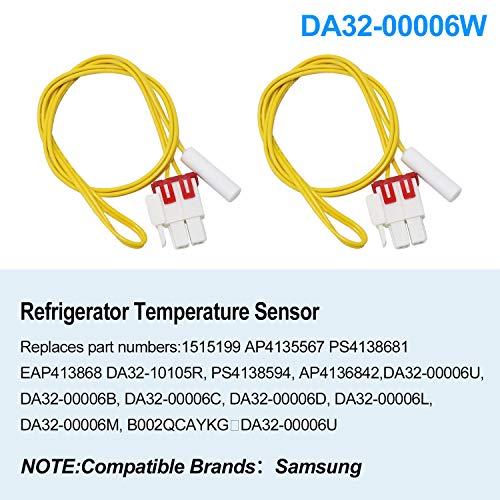 DA61-06796A Clip Drain Evaporator for Samsung Refrigerator Defrost Drain Clip AP5579885,with Defrost Temp Sensor DA32-0006W,Refrigerator Defrost Sensor DA32-00006S