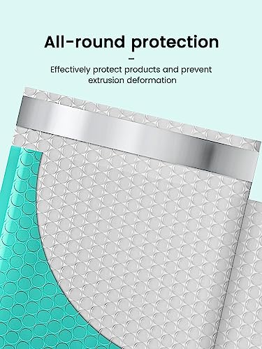GSSUSA Teal Poly Bubble Mailers 6x10 Padded Envelopes #0 Shipping Envelopes Bubble Mailers Self Sealing Padded Envelope 50Pack