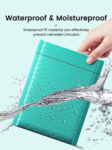 GSSUSA Teal Poly Bubble Mailers 6x10 Padded Envelopes #0 Shipping Envelopes Bubble Mailers Self Sealing Padded Envelope 50Pack