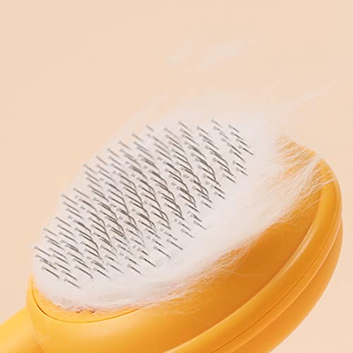Yellow Pet Hair Cleaner Brush for Cats and Dogs
