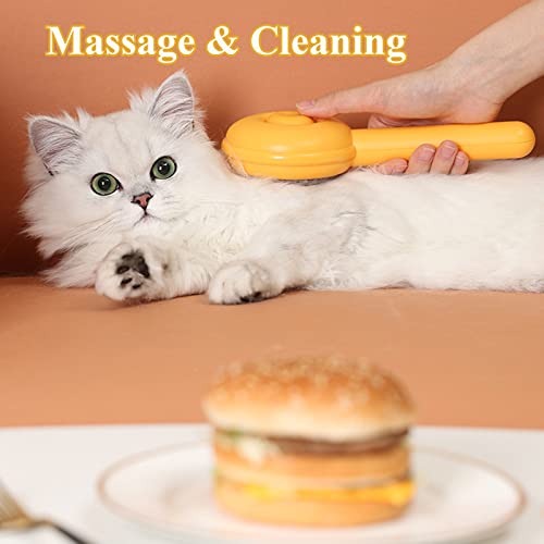 Yellow Pet Hair Cleaner Brush for Cats and Dogs