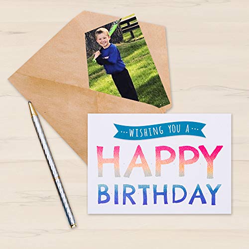 Spark Ink Birthday Cards Assortment (50 pcs). Happy Birthday Greeting Card for Kids & Adults. Bulk Pack Includes 4 X 6 inch Unique Bday Cards & Envelopes