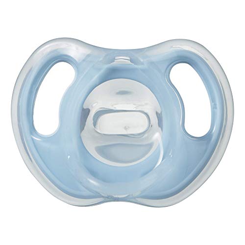Tommee Tippee Ultra-Light Silicone Pacifier, Symmetrical One-Piece Design, BPA-Free Silicone Binkies, 0-6m, 4-Count
