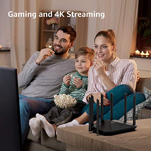 Speedefy AC2100 Smart WiFi Router - Dual Band Gigabit Wireless Router for Home & Gaming, 4x4 MU-MIMO, 7x6dBi External Antennas for Strong Signal, Parental Control, Support IPv6 (Model K7)