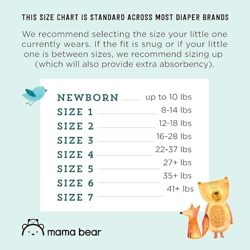 Amazon Brand - Mama Bear Gentle Touch Diapers, Hypoallergenic, Size 1, 49 Count