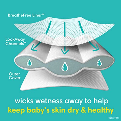 Diapers Newborn/Size 0 (< 10 lb), 84 Count - Pampers Swaddlers Disposable Baby Diapers, Super Pack