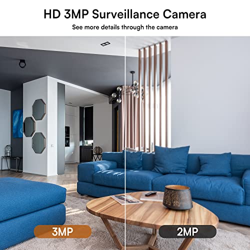 XVIM Wireless WiFi Light Bulb Camera, 3MP Light Bulb Security Camera, Smart 360 PTZ Indoor/Outdoor Bulb Security Camera, APP Access and Alarm Notification, Night Vision