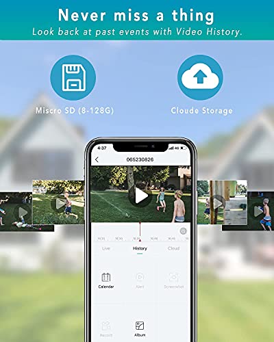 Outdoor Security Camera - DEKCO 1080p Pan Rotating 180Â° Wired WiFi Cameras for Home Security with Two-Way Audio, Night Vision, 2.4G WiFi, IP65, Motion Detection Alarm (2 Pack)