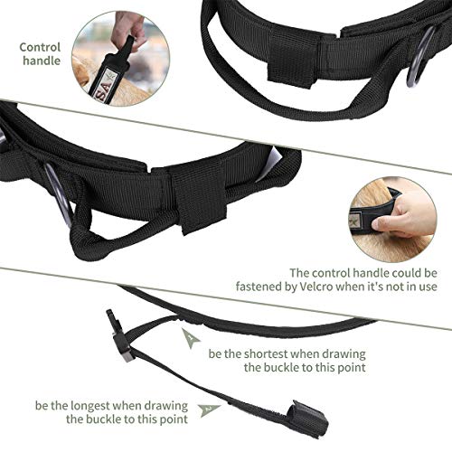 Tactical Dog Collar for Medium and Large Dogsï¼Adjustable Military Training Collar with Handle and Heavy Metal Buckle, Nylon K9 Collar