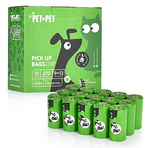 Green Dog Poop Bags - 270 Counts, Unscented