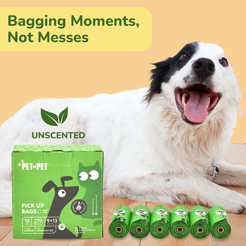 Green Dog Poop Bags - 270 Counts, Unscented