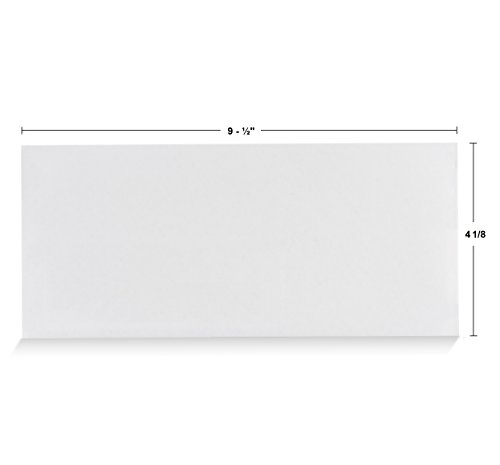 #10 Security Tinted Self-Seal Envelopes - No Window - EnveGuard, Size 4-1/8 X 9-1/2 Inches - White - 24 LB - 100 Count (34100)