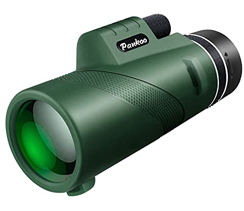 Pankoo 40X60 Monocular Telescope with Smartphone Holder & Tripod, 2021 Power Prism Compact Monoculars for Adults Kids HD Monocular Scope for Bird Watching Hunting Hiking Concert Travelling