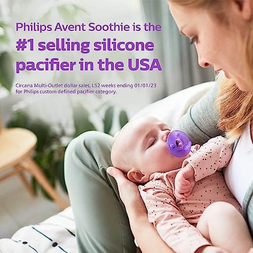 Philips AVENT Soothie Pacifier, 0-3 Months, Green, 4 Pack, SCF190/41
