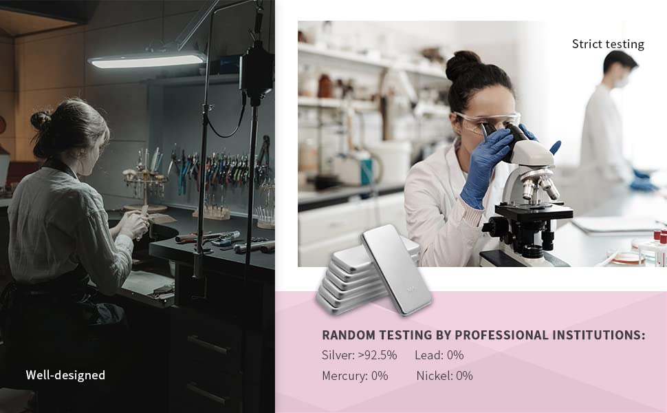 NAG.HC 925 Sterling Silver Chain 0.8MM Delicate Box Chain - Italian Necklace Chain Gold and Silver- Tiny&Thin&Strong -Friendly Price & Quality (16", Silver)