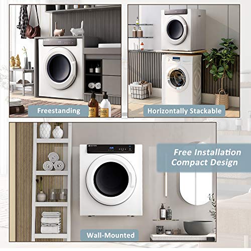 Sentern Electric Portable Clothes Dryer, Front Load Compact Tumble Laundry Dryer with Touch Screen Panel (SN-24)