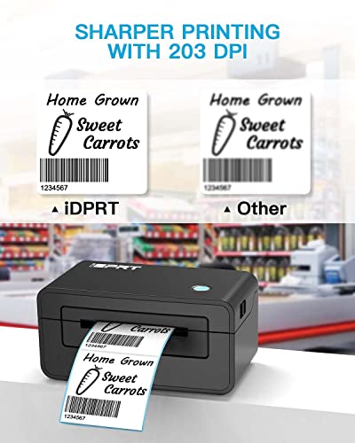 Thermal Label Printer - iDPRT SP410 Thermal Shipping Label Printer, 4x6 Lable Printer, Commercial Direct Thermal Label Maker, Compatible with Shopify, Ebay, Amazon &Etsy, Support Multiple Systems