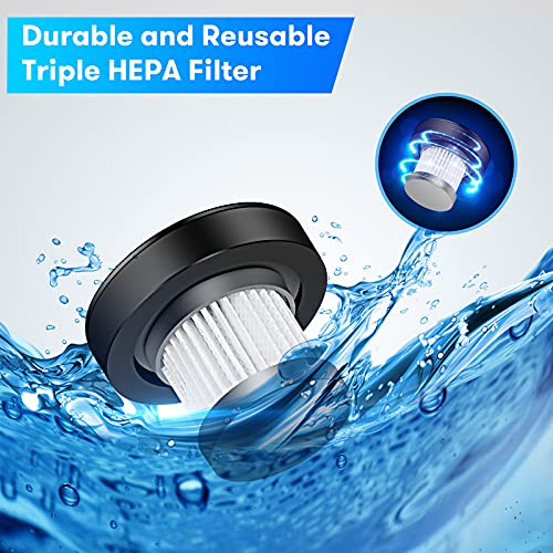 Baucatlan Car Vacuum with Powerful Suction, Portable Car Vacuum Cleaner with 16.4 Ft Corded, 12V/150W/7500PA, Car Cleaning Kit with Three Layer HEPA Filter for Deep Cleaning