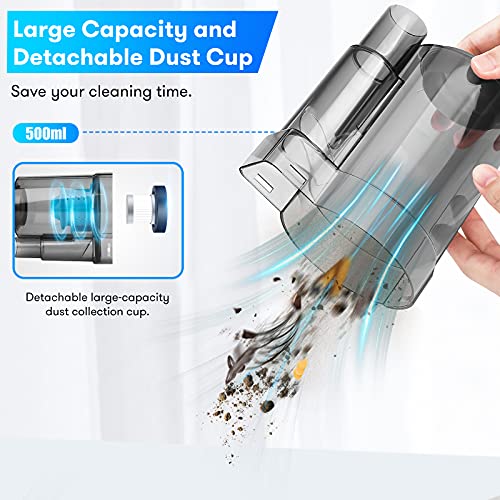 Baucatlan Car Vacuum with Powerful Suction, Portable Car Vacuum Cleaner with 16.4 Ft Corded, 12V/150W/7500PA, Car Cleaning Kit with Three Layer HEPA Filter for Deep Cleaning