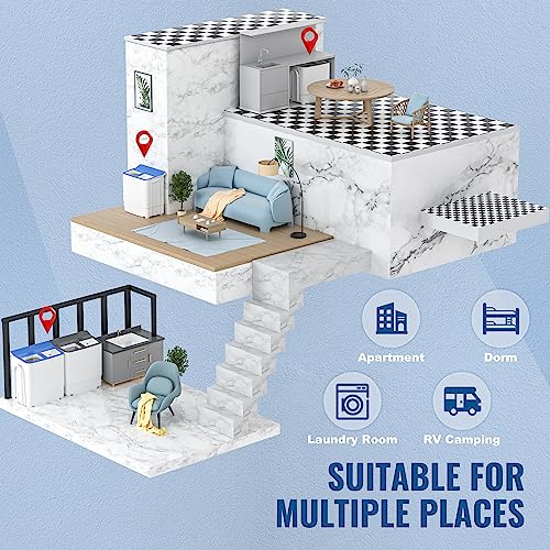 INTERGREAT Portable Washing Machine Mini 17.6 Lbs Compact Washer Machine And Dryer Comboï¼Small Twin Tub Washer with Spin Cycle for Camping, Apartments, Dorms, College Rooms, Rvâs