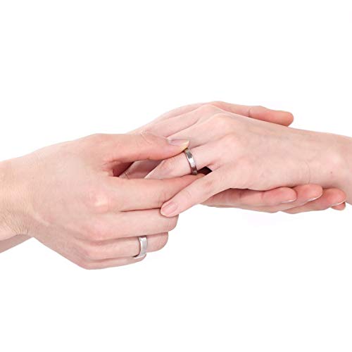 TIGRADE Titanium Rings 4MM 6MM 8MM 10MM Wedding Band in Comfort Fit Matte for Men Women, Silver, 6MM, Size 9