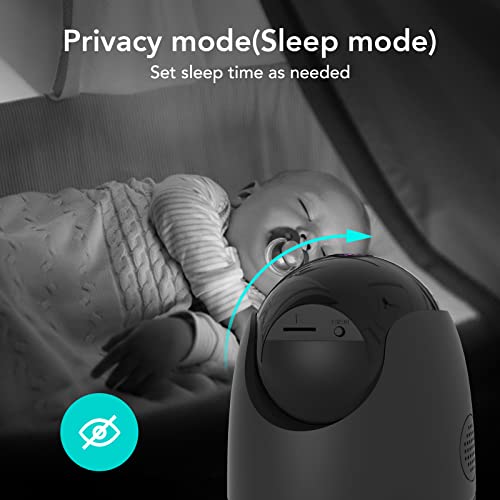 Dog Camera-1080P FHD Pet Camera with Phone App, Pan/Tilt/ Zoom Puppy Camera with 2-Way Audio, AI Human Detection, Night Vision Cloud Storage / TF Card Work with Alexa Wireless Security Camera for Home