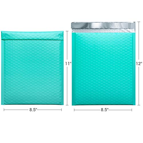 GSSUSA Teal Poly Bubble Mailers 8.5x12 Padded Envelopes #2 Shipping Envelopes Bubble Mailers Self Sealing Padded Envelope 25Pack