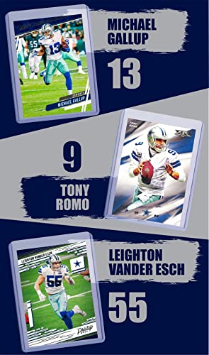 Dallas Cowboys Cards: Dak Prescott, Ezekiel Elliott, Amari Cooper, Emmitt Smith, Michael Gallup, Michael Irvin ASSORTED Football Stars & Legends Trading Card & Wristbands Bundle
