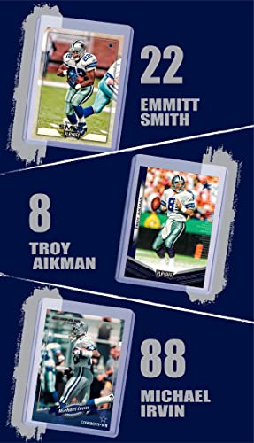 Dallas Cowboys Cards: Dak Prescott, Ezekiel Elliott, Amari Cooper, Emmitt Smith, Michael Gallup, Michael Irvin ASSORTED Football Stars & Legends Trading Card & Wristbands Bundle