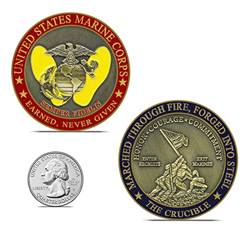 Military Gift Shop Marine Corps Crucible Challenge Coin - USMC Boot Camp - The Crucible - USMC Vet Owned Business