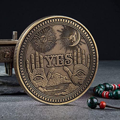 TOYSDONE Yes No Decision Maker Coin - Souvenir Coins - Yes No Coin - The Decision Coin - Metal Coins Collection - Decision Maker Coins - Double Sided Coin - Lucky Coin - Choice Coin - Collectors Coin